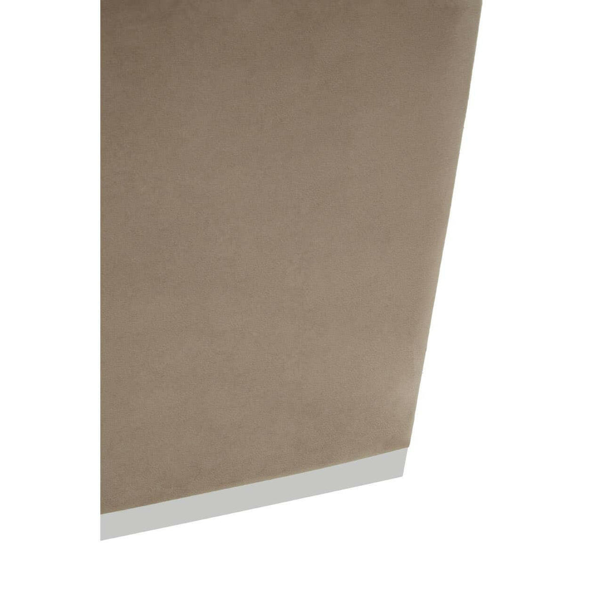 Hagen Mink And Silver Square Stool.