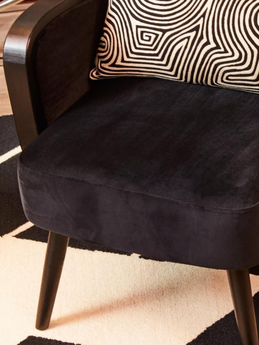 Noosa & Co. Living Hala Black Velvet Armchair House of Isabella UK