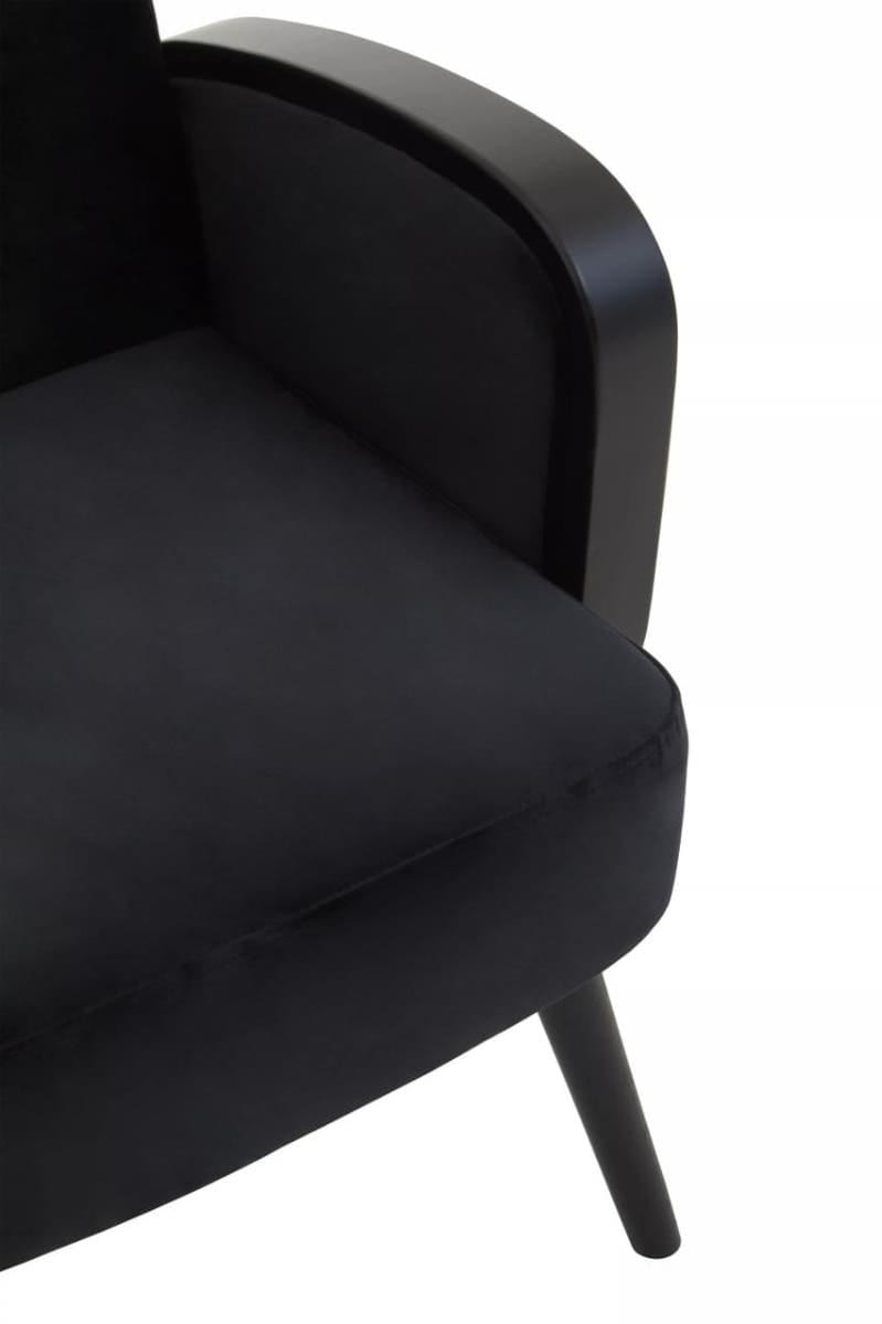 Hala Black Velvet Armchair.