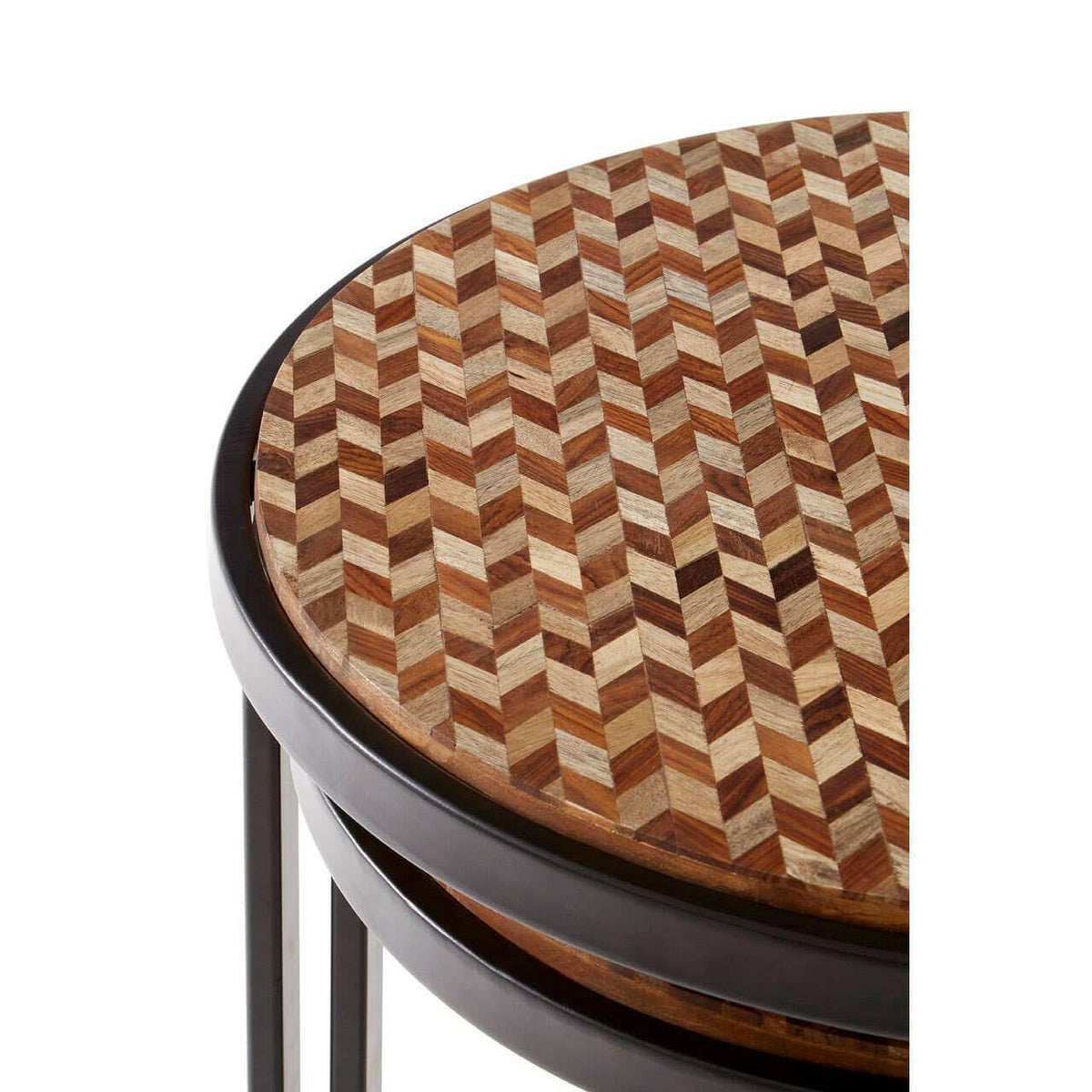 Halle Chevron Side Tables.