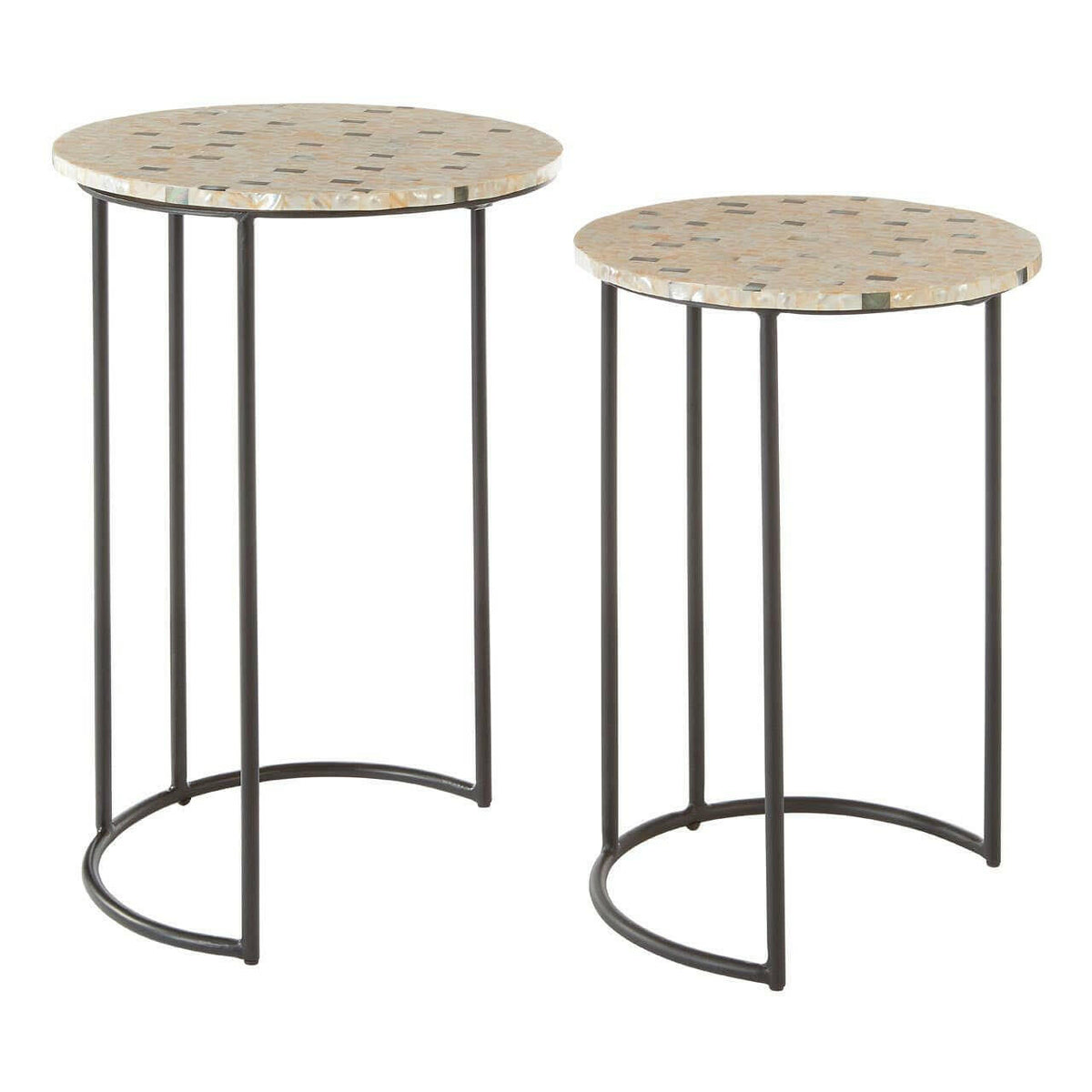 Halle Mother Of Pearl Side Tables.