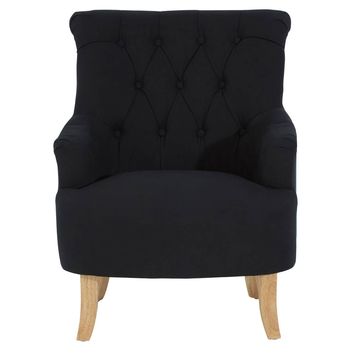 Hampstead Black Cotton Armchair.