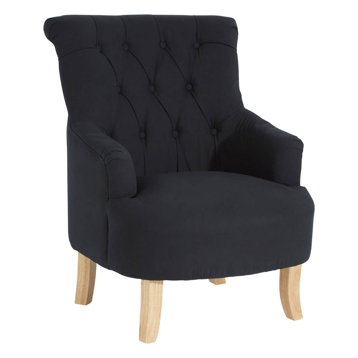 Hampstead Black Cotton Armchair.