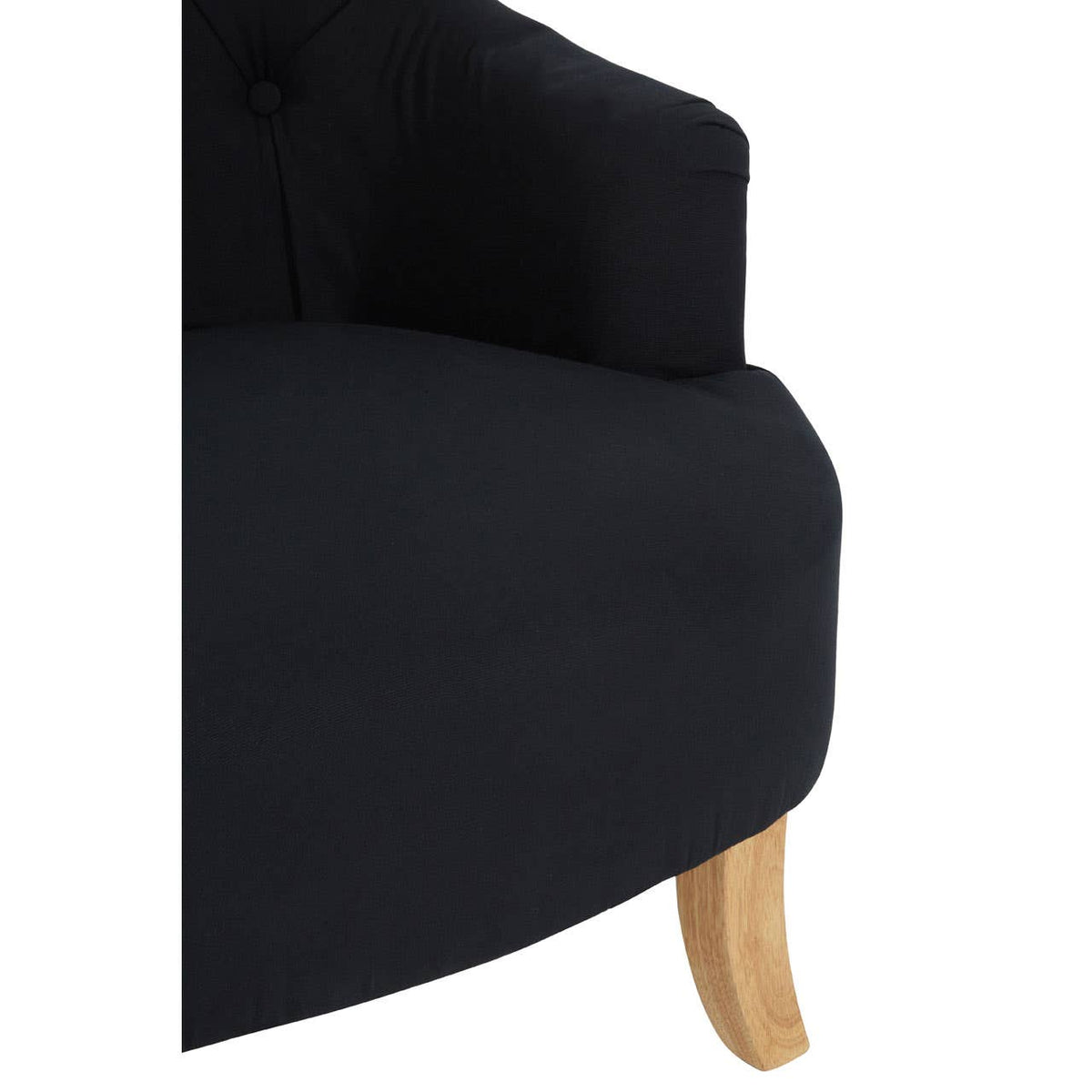 Hampstead Black Cotton Armchair.