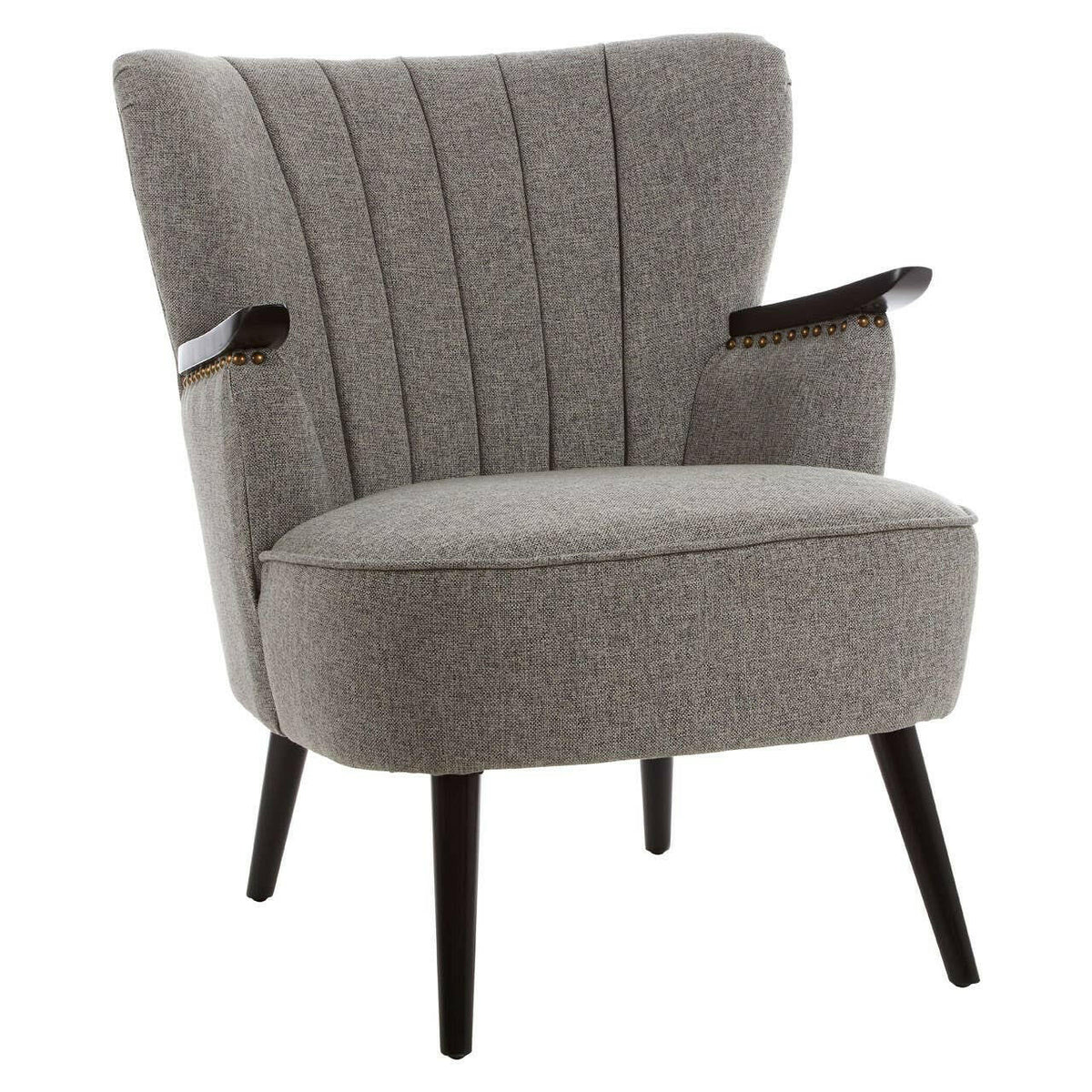 Hampstead Grey Fabric Armchair.