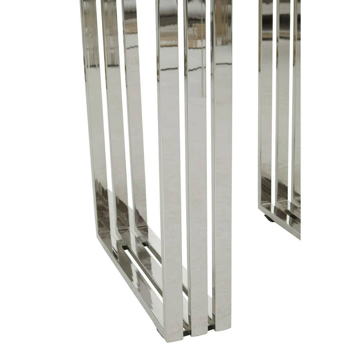 Hampstead Natural And Silver Small Console Table.