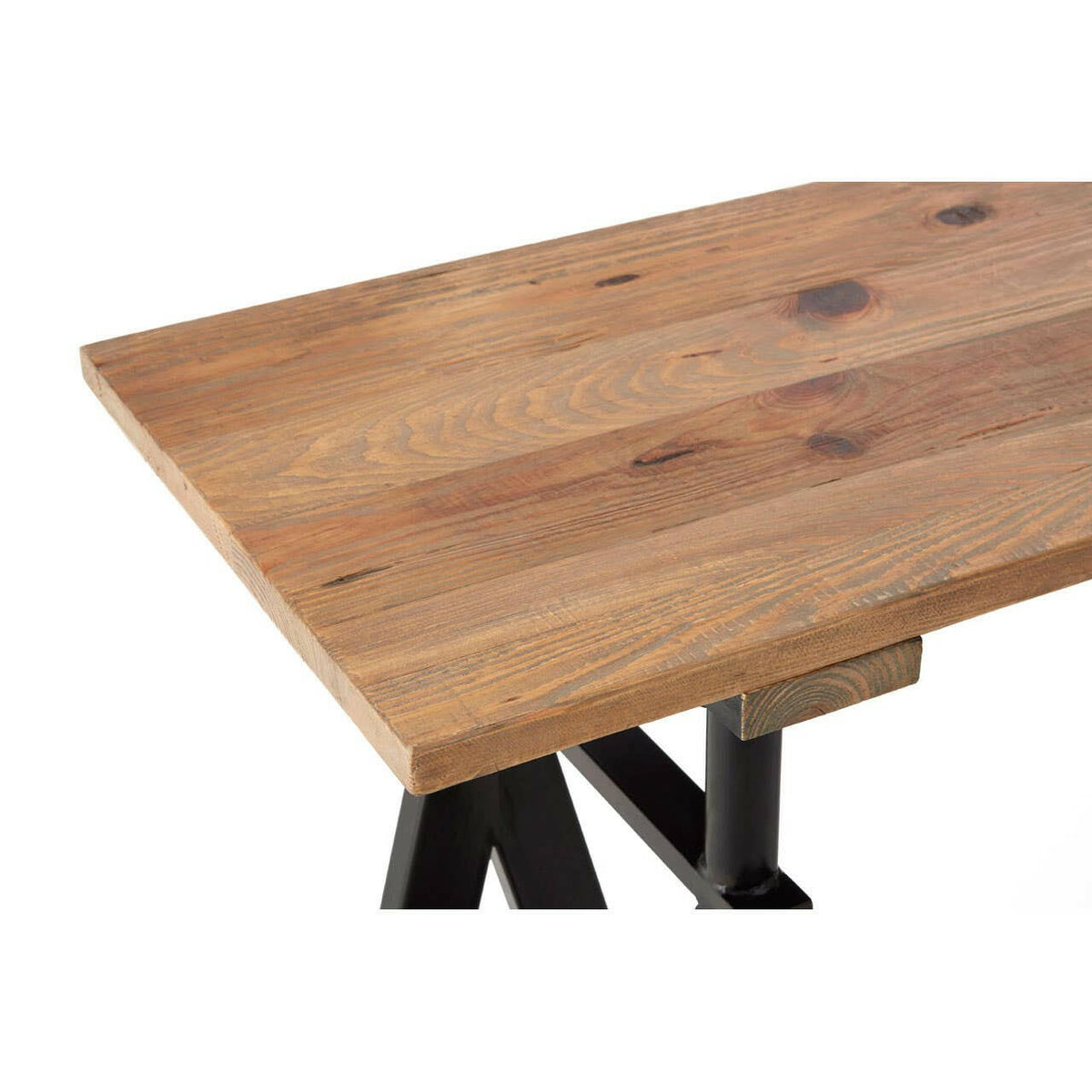 Hampstead Pine Wood And Iron Console Table.