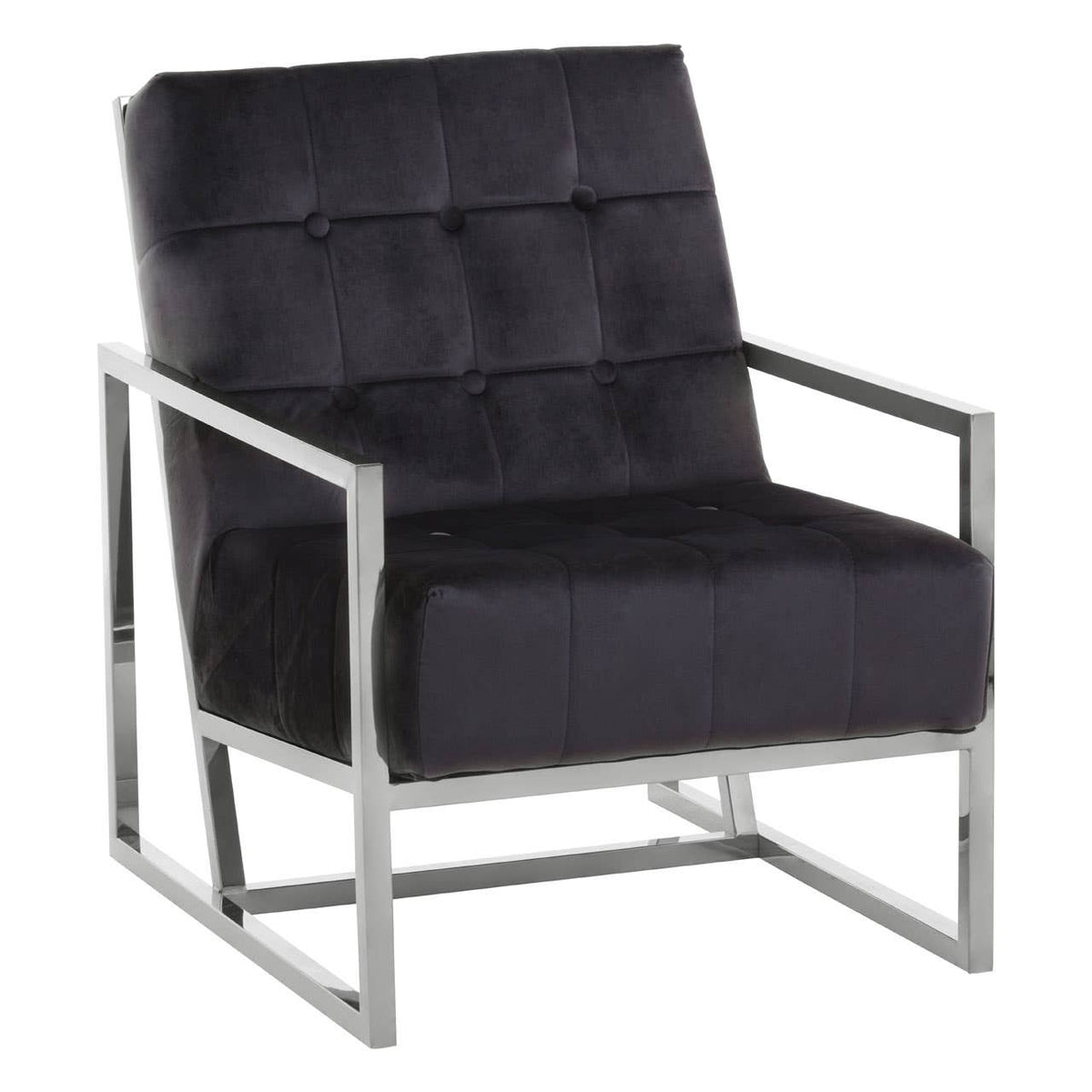 Hana Black Velvet Chair.