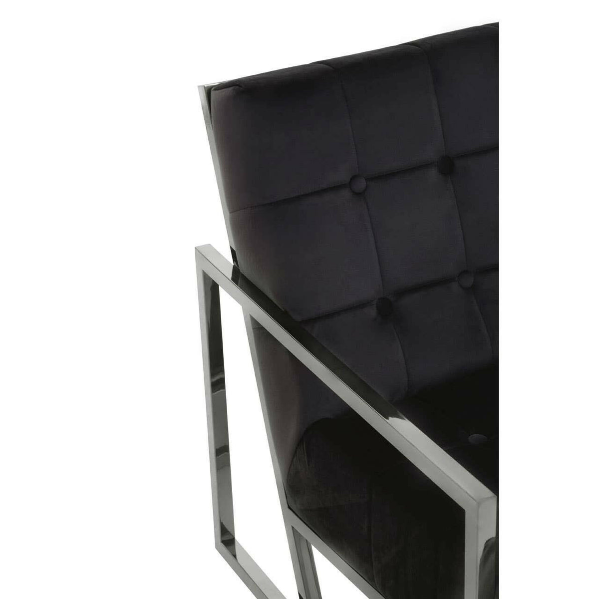Hana Black Velvet Chair.