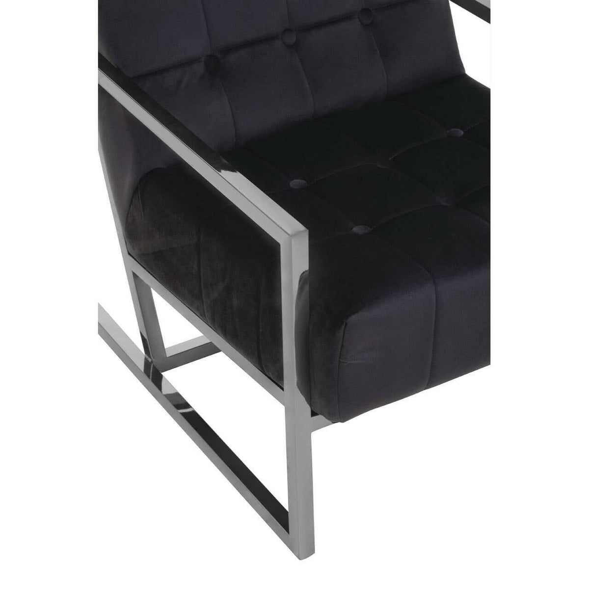 Hana Black Velvet Chair.