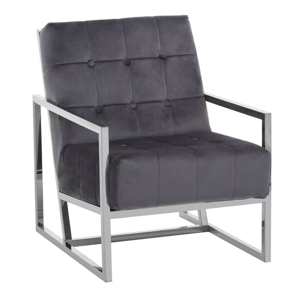 Hana Grey Velvet Chair.