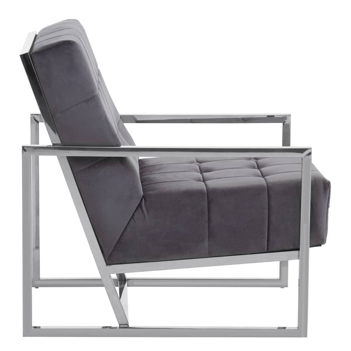 Hana Grey Velvet Chair.