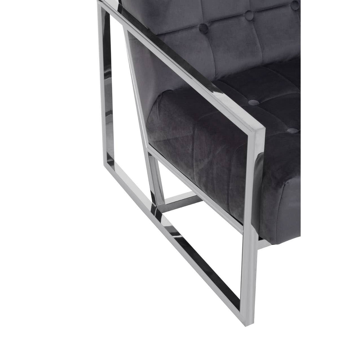 Hana Grey Velvet Chair.