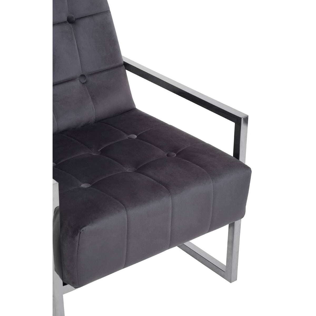 Hana Grey Velvet Chair.