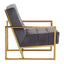 Hana Grey Velvet Chair With Gold Frame.