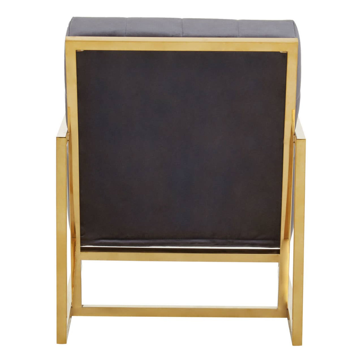 Hana Grey Velvet Chair With Gold Frame.