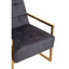 Hana Grey Velvet Chair With Gold Frame.