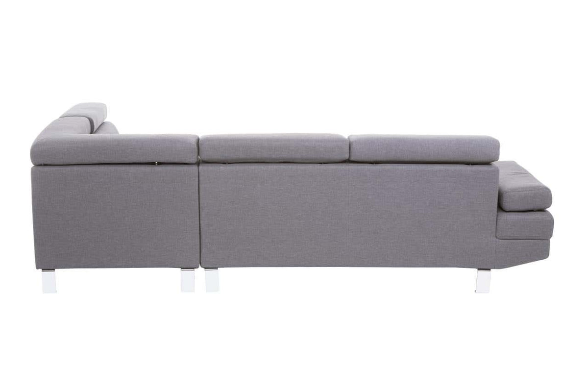 Hanover Grey Linen Corner Sofa.