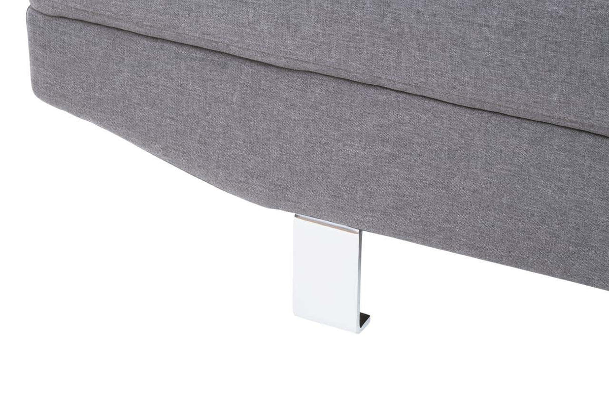 Hanover Grey Linen Corner Sofa.