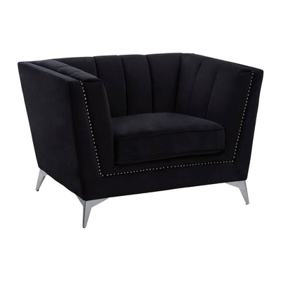 Noosa & Co. Living Hansa Black Velvet Chair House of Isabella UK