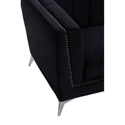 Noosa & Co. Living Hansa Black Velvet Chair House of Isabella UK