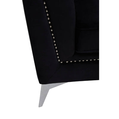 Noosa & Co. Living Hansa Black Velvet Chair House of Isabella UK