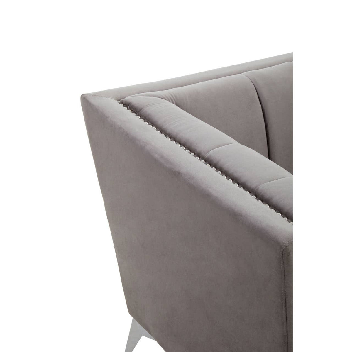 Hansa Grey Velvet Chair.