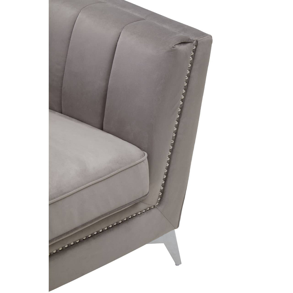 Hansa Grey Velvet Chair.