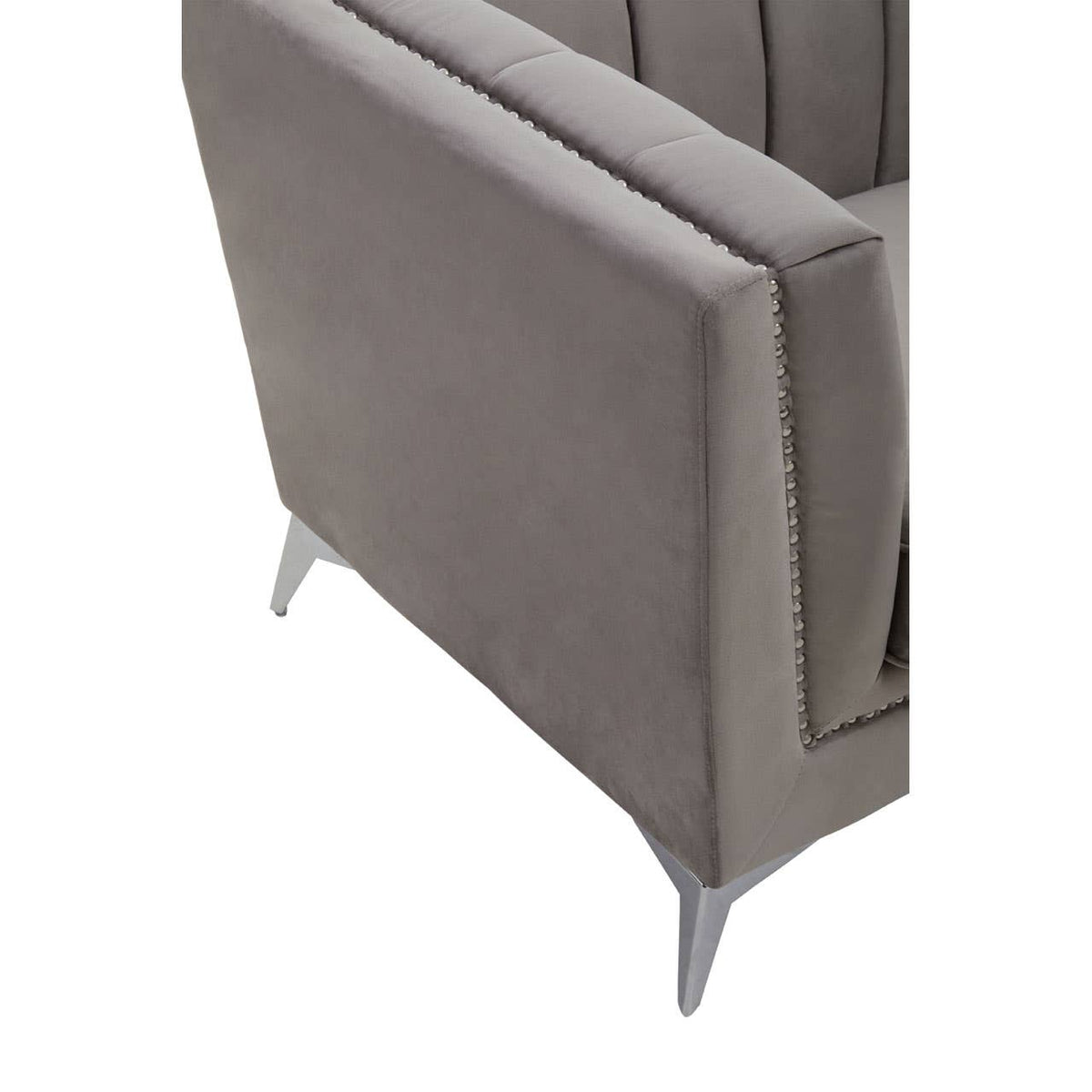 Hansa Grey Velvet Chair.