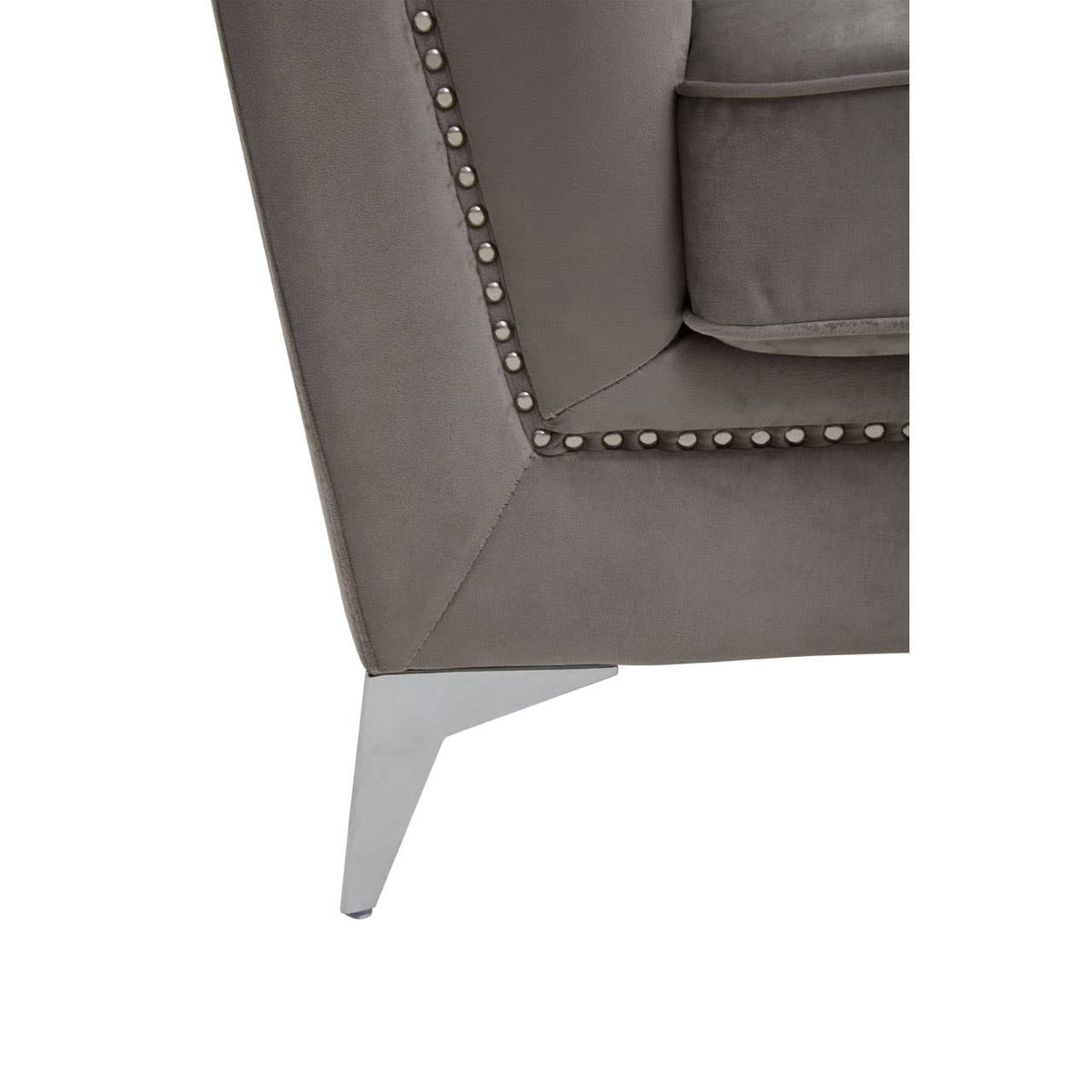 Hansa Grey Velvet Chair.