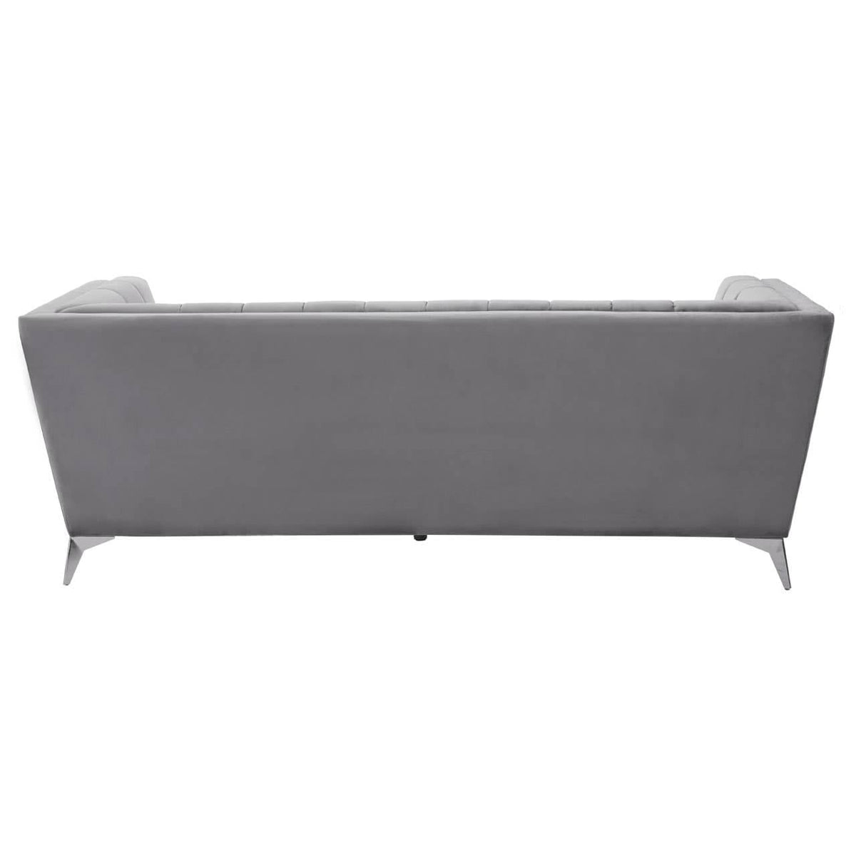 Hansa Three Seat Grey Velvet Sofa.