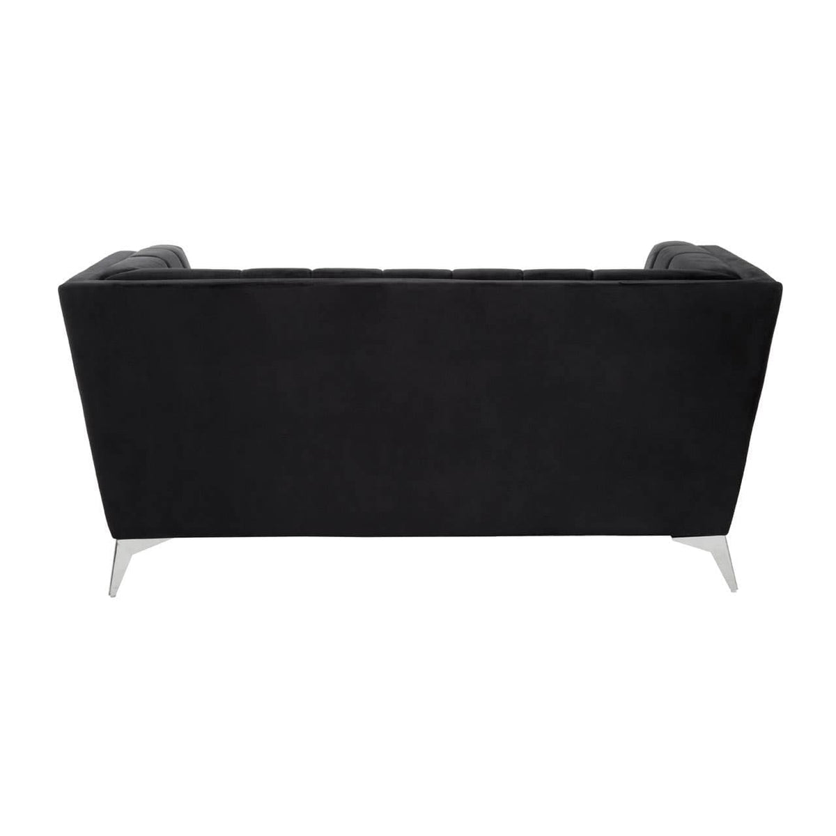 Hansa Two Seat Black Velvet Sofa.
