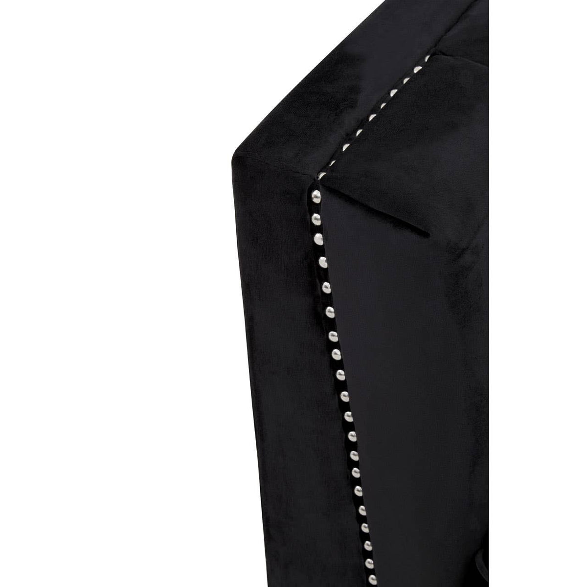 Hansa Two Seat Black Velvet Sofa.