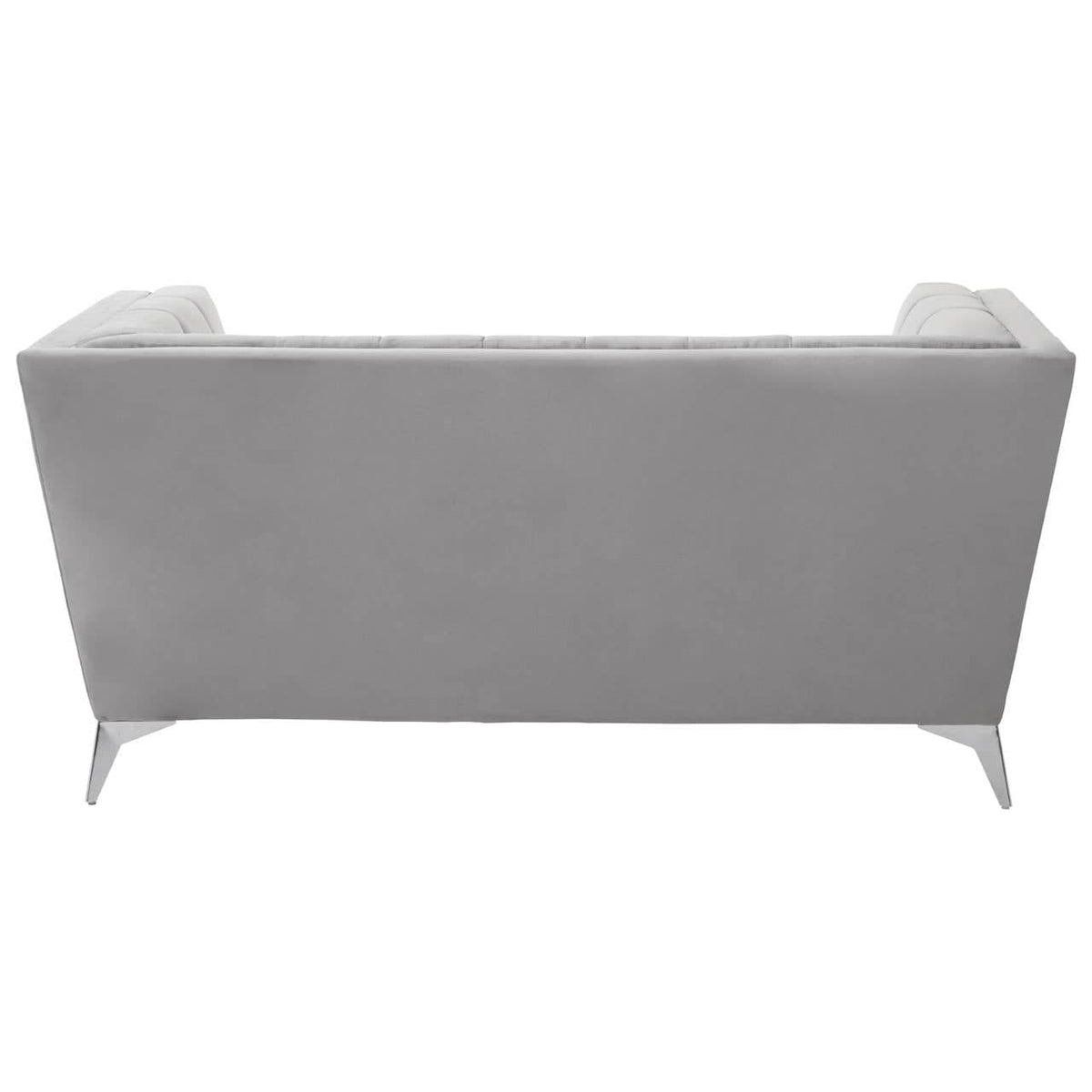 Hansa Two Seat Grey Velvet Sofa.