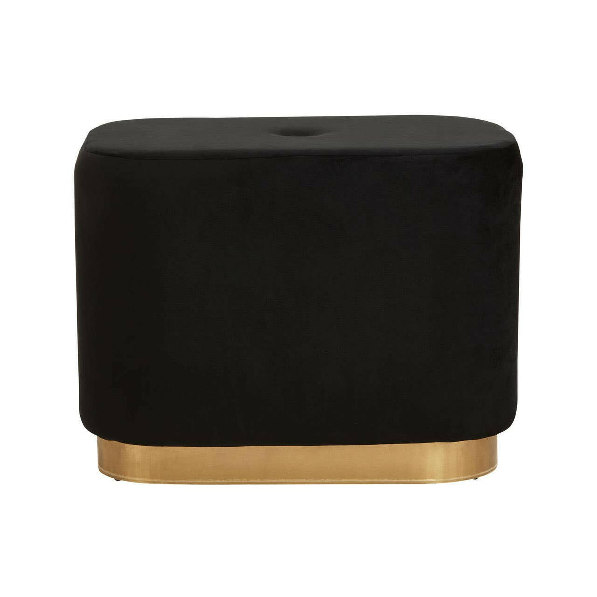 Hartford Black Stool With Matte Gold Base.