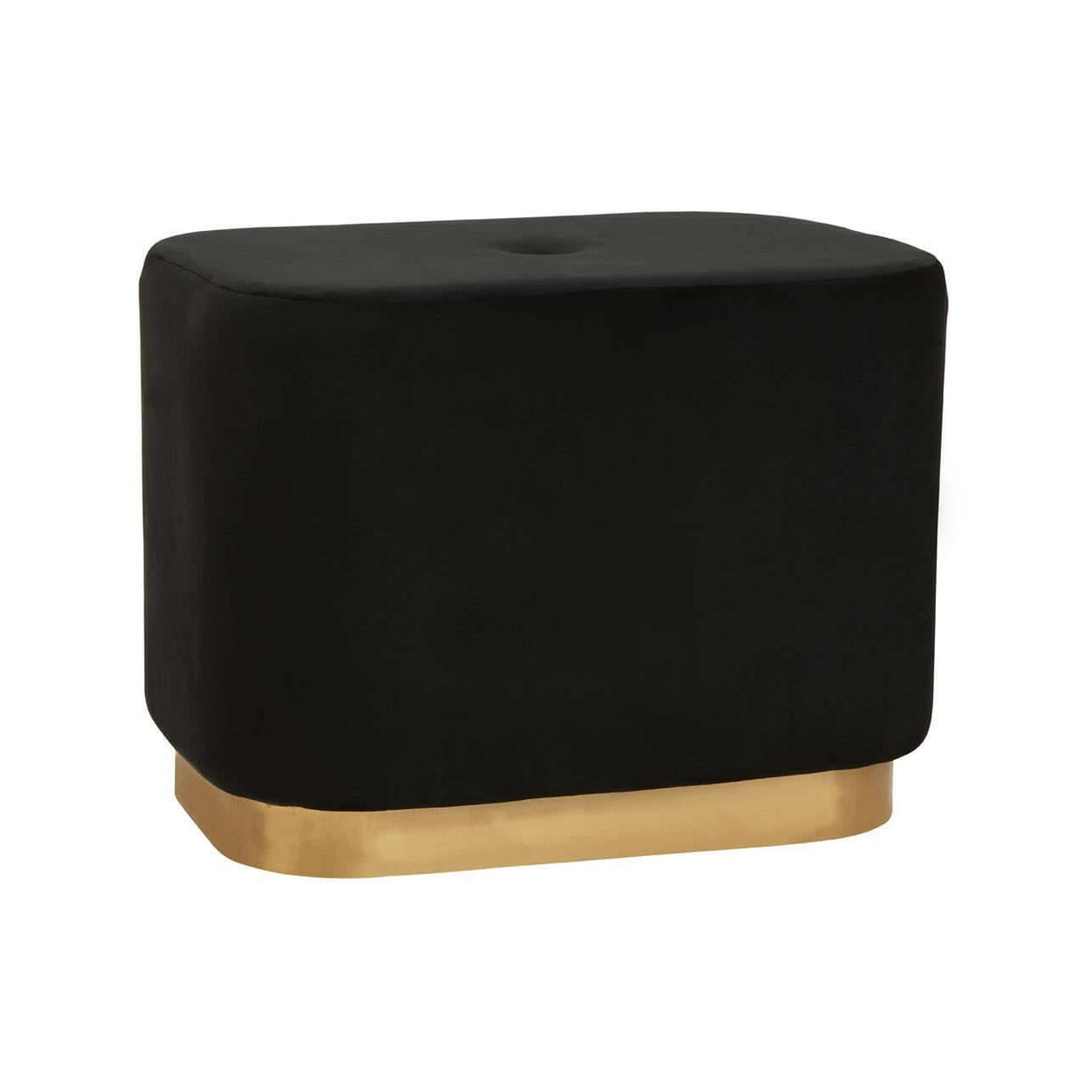 Hartford Black Stool With Matte Gold Base.