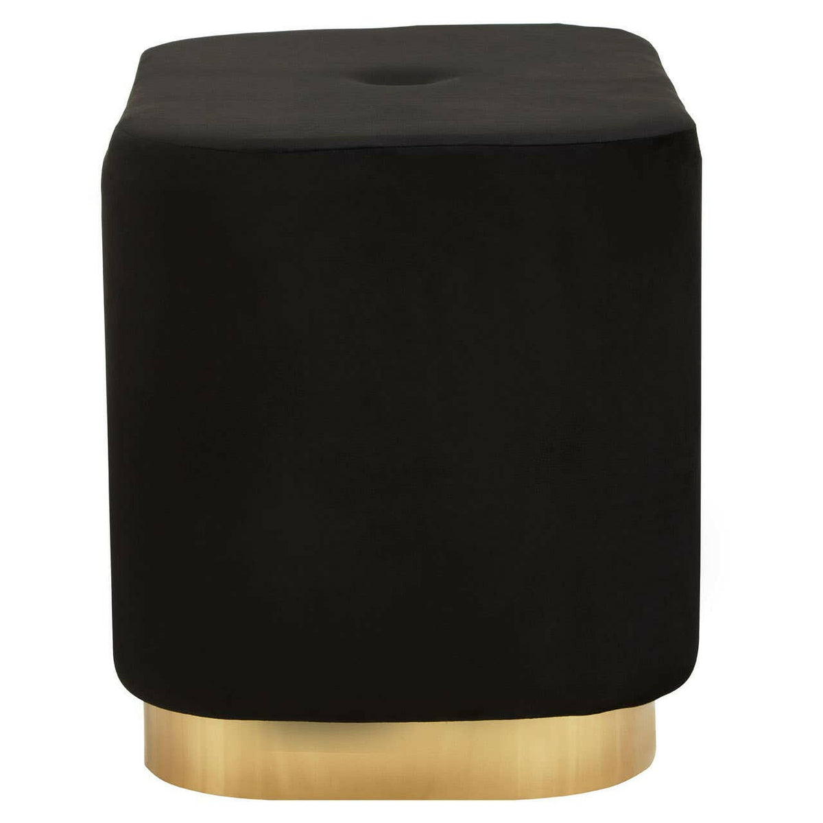 Hartford Black Stool With Matte Gold Base.