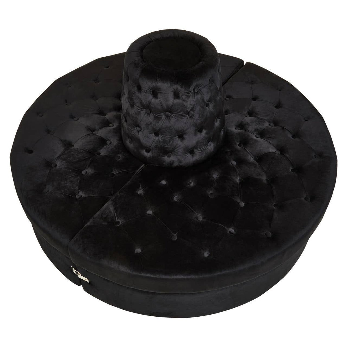 Noosa & Co. Living Hartford Black Velvet Modular Round Sofa House of Isabella UK