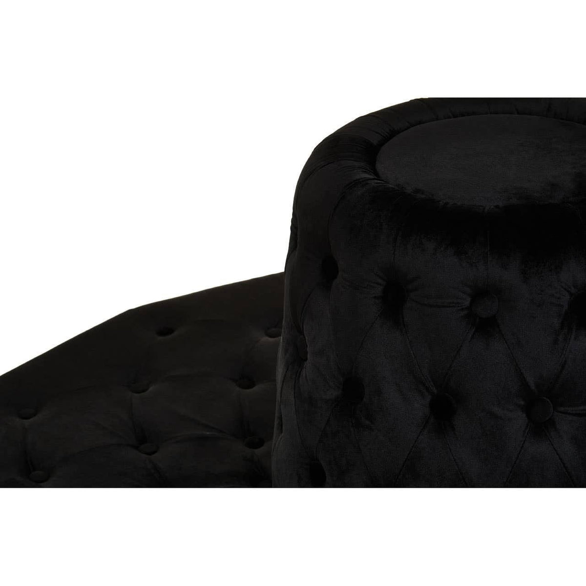 Noosa & Co. Living Hartford Black Velvet Modular Round Sofa House of Isabella UK