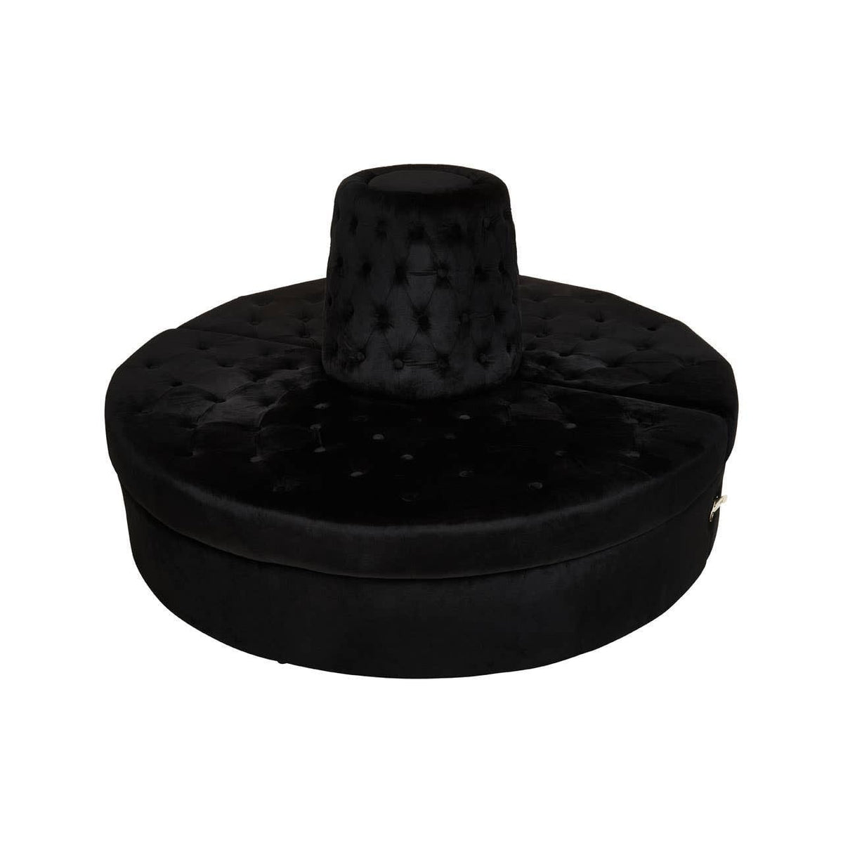 Noosa & Co. Living Hartford Black Velvet Modular Round Sofa House of Isabella UK
