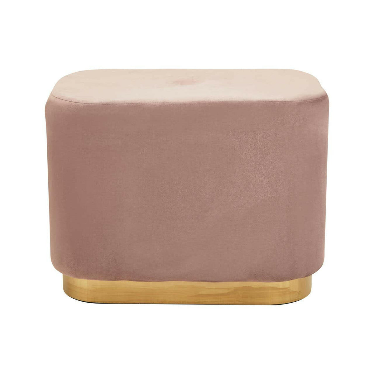 Hartford Dusky Pink Stool With Matte Gold Base.