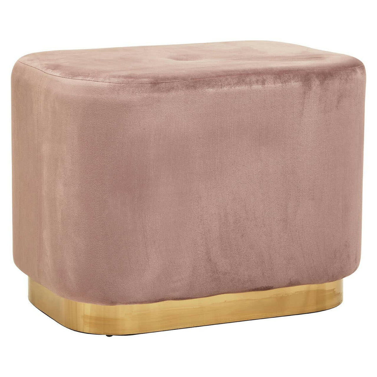 Hartford Dusky Pink Stool With Matte Gold Base.
