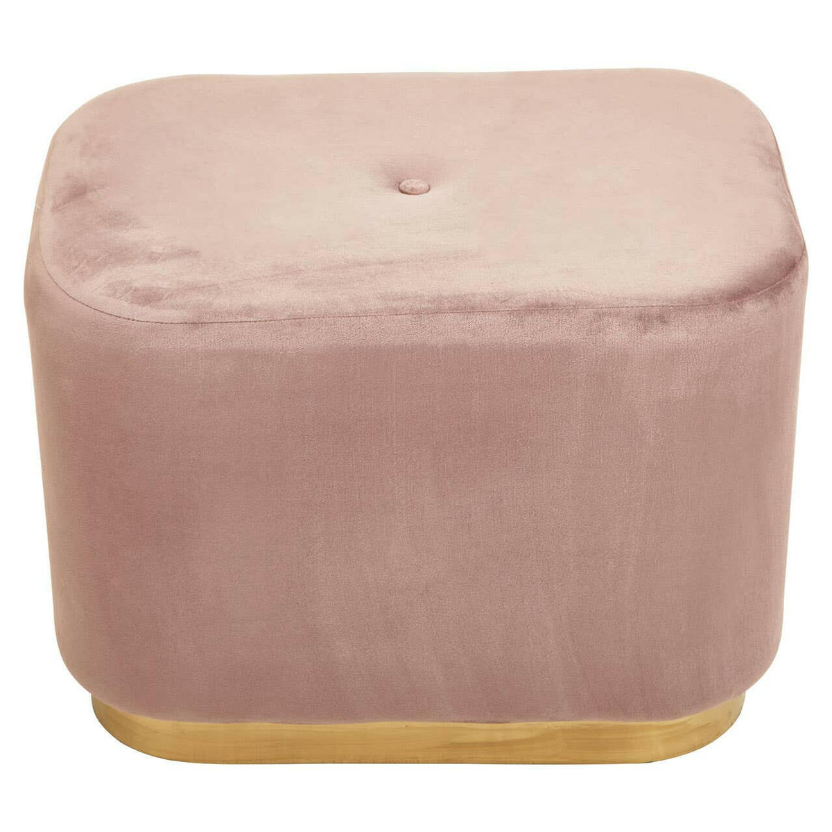 Hartford Dusky Pink Stool With Matte Gold Base.