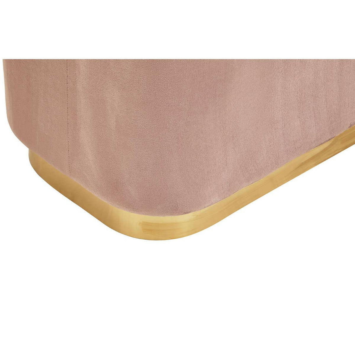 Hartford Dusky Pink Stool With Matte Gold Base.