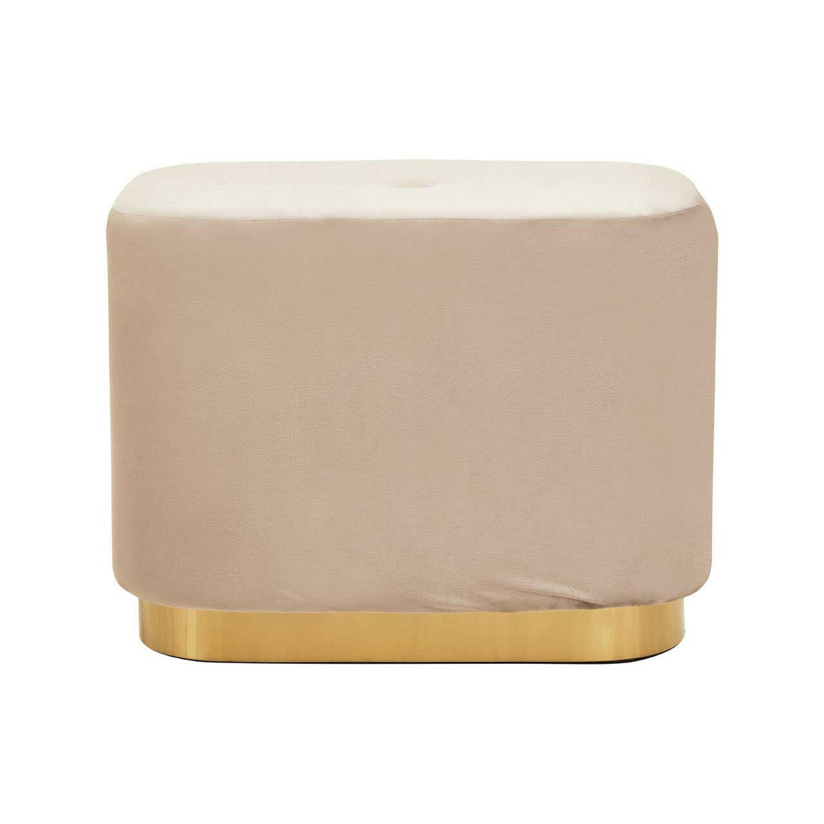 Hartford Mink Stool With Matte Gold Base.