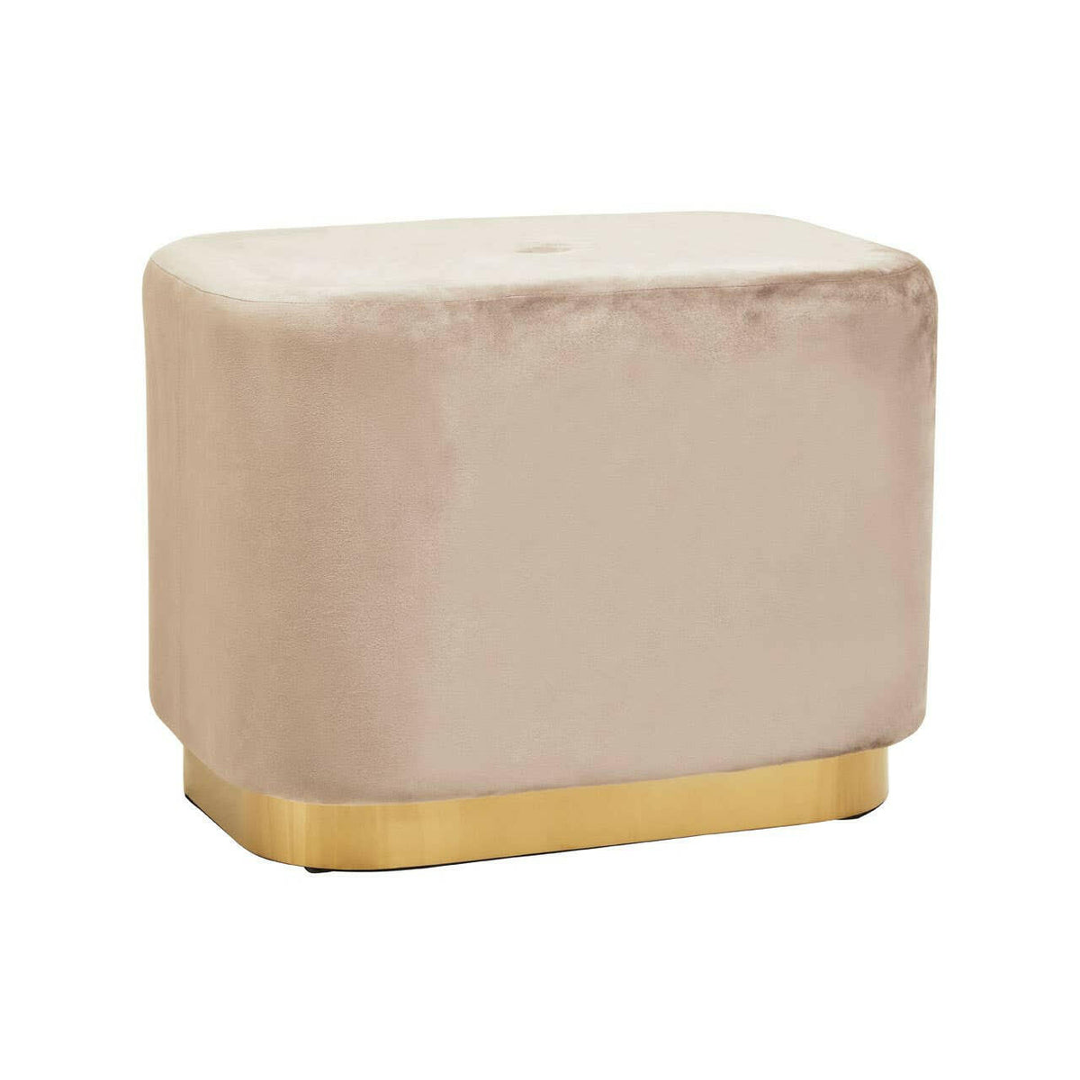 Hartford Mink Stool With Matte Gold Base.