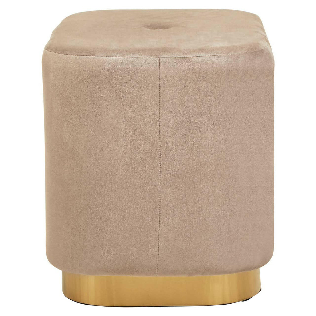 Hartford Mink Stool With Matte Gold Base.