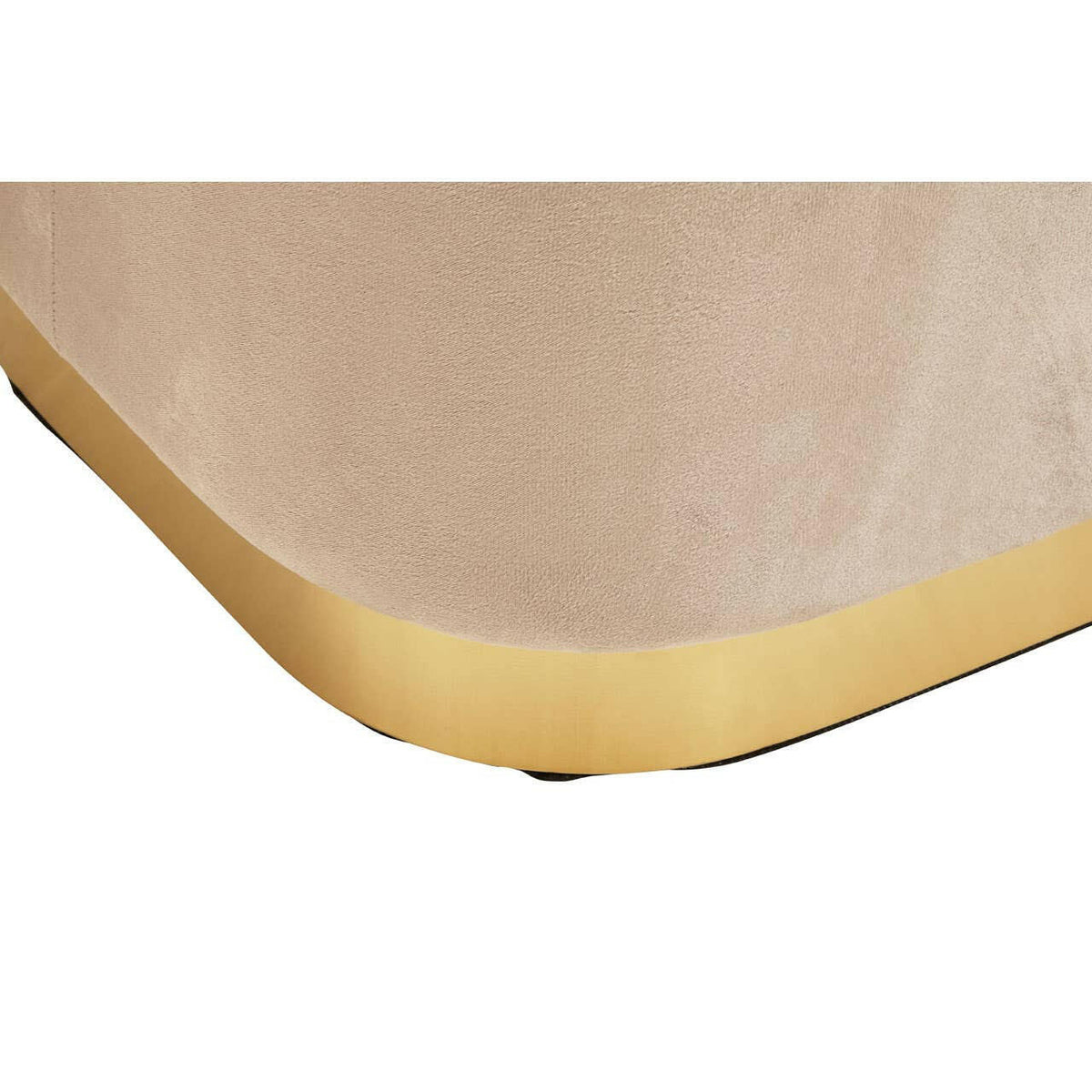 Hartford Mink Stool With Matte Gold Base.
