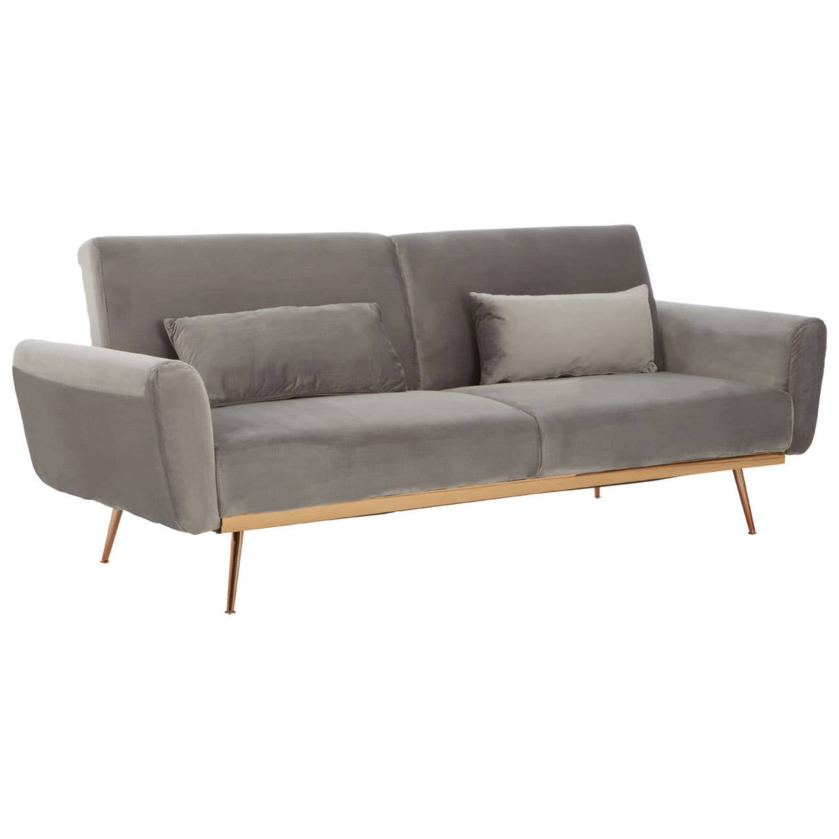 Hatton Grey Velvet Sofa Bed.