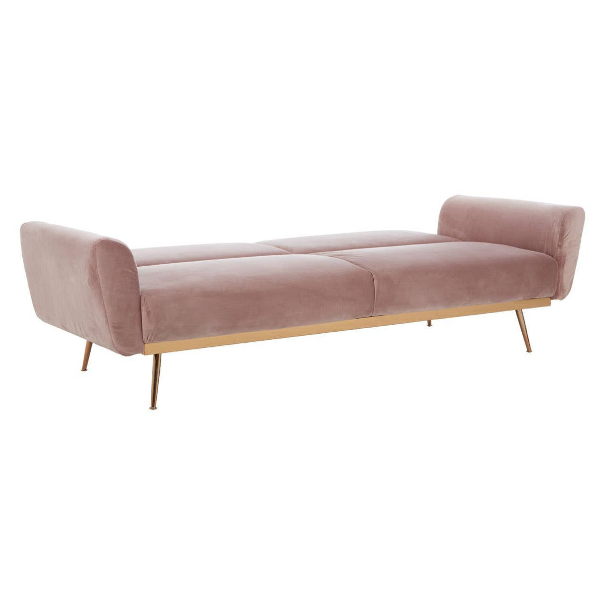 Hatton Pink Velvet Sofa Bed.